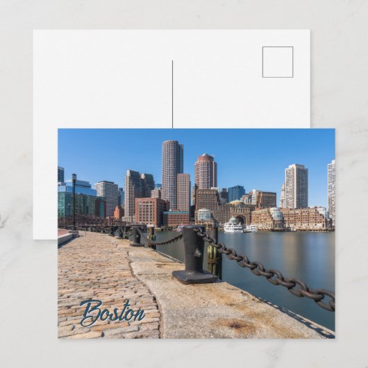 Boston Massachusetts Briefkaart (Voorkant / Achterkant)