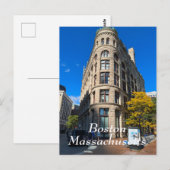 Boston Massachusetts Briefkaart (Voorkant / Achterkant)