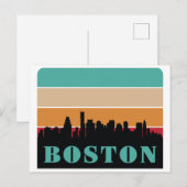 Boston Massachusetts Briefkaart (Voorkant / Achterkant)