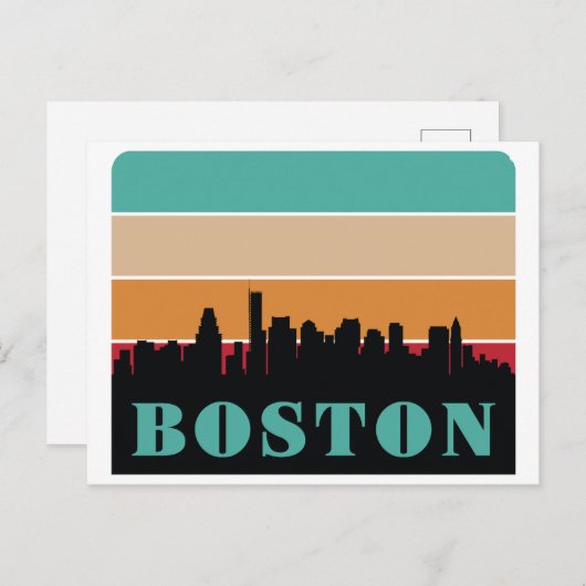 Boston Massachusetts Briefkaart (Voorkant / Achterkant)