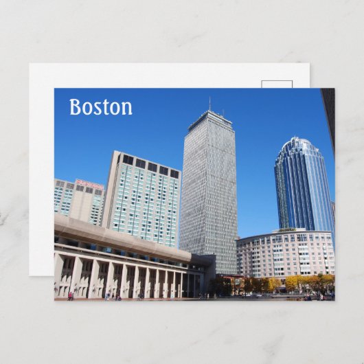 Boston Massachusetts Briefkaart (Voorkant / Achterkant)