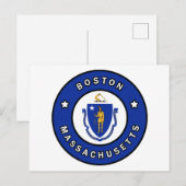 Boston Massachusetts Briefkaart (Voorkant / Achterkant)