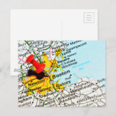 Boston, Massachusetts Briefkaart (Voorkant / Achterkant)