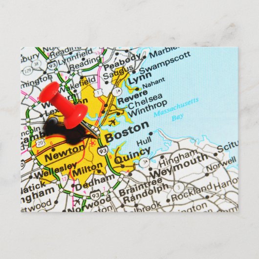 Boston, Massachusetts Briefkaart (Voorkant)