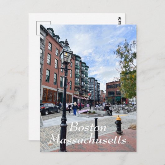 Boston Massachusetts Briefkaart (Voorkant / Achterkant)