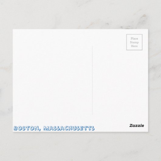 Boston, Massachusetts Briefkaart (Achterkant)