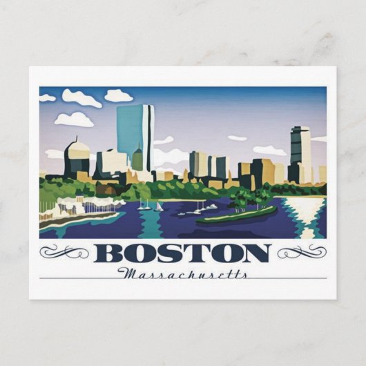 Boston, Massachusetts Briefkaart (Voorkant)