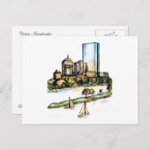 Boston, Massachusetts Briefkaart (Voorkant / Achterkant)