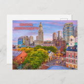 Boston, Massachusetts Briefkaart (Voorkant / Achterkant)
