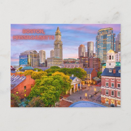 Boston, Massachusetts Briefkaart (Voorkant)