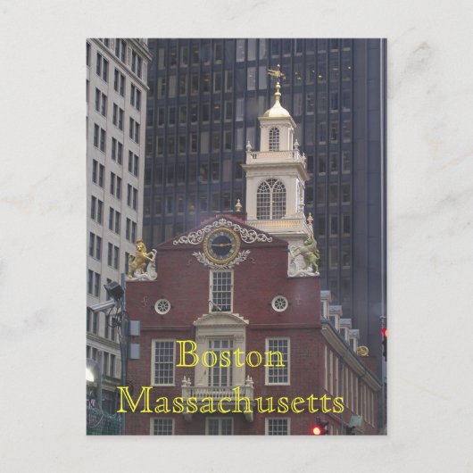 Boston Massachusetts Briefkaart (Voorkant)