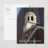 Boston, Massachusetts Briefkaart (Voorkant / Achterkant)