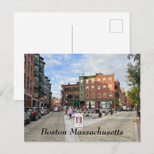 Boston Massachusetts Briefkaart (Voorkant / Achterkant)