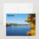 Boston Massachusetts Briefkaart (Voorkant / Achterkant)