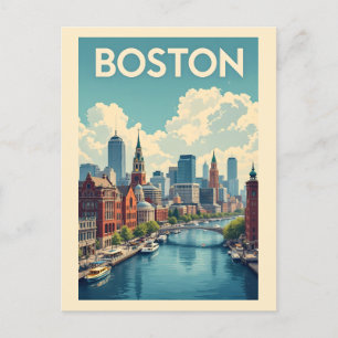 Boston Massachusetts Briefkaart