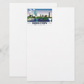 Boston, Massachusetts Briefpapier (Voorkant / Achterkant)
