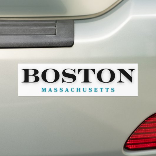 Boston Massachusetts Bumpersticker (Op auto)