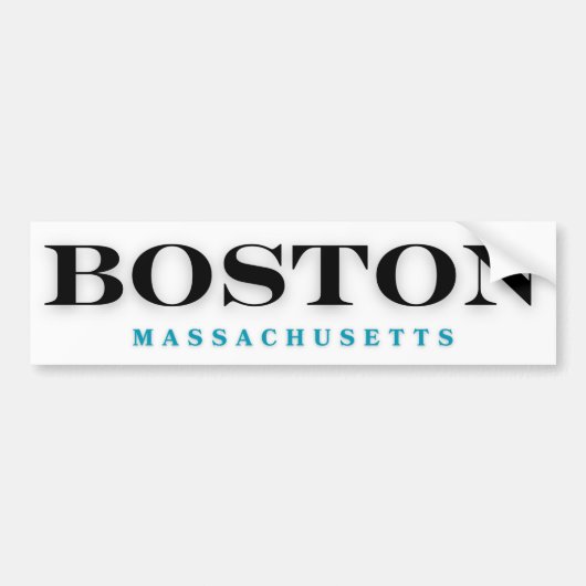 Boston Massachusetts Bumpersticker (Voorkant)