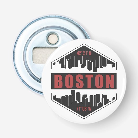 Boston Massachusetts Button Flesopener (Voorkant)