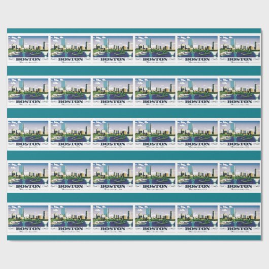 Boston, Massachusetts Cadeaupapier (Vlak)