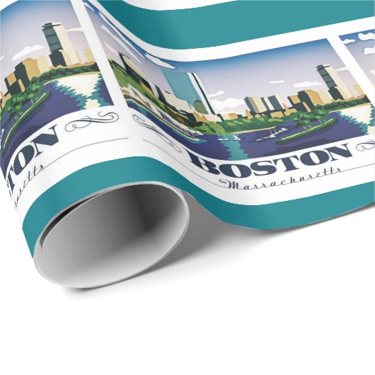 Boston, Massachusetts Cadeaupapier (Rol Hoek)