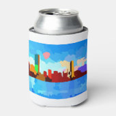Boston Massachusetts Charles River Skyline Blikjeskoeler (Blikje Voorkant)