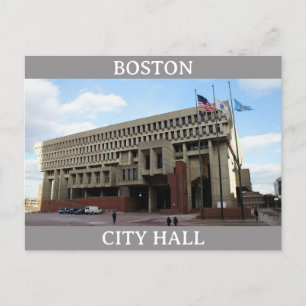 Boston Massachusetts City Hall Travel Briefkaart