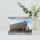 Boston Massachusetts City Hall Travel Briefkaart (Staand voorkant)