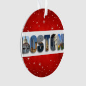 Boston Massachusetts City Reisfoto's kerstmis Ornament (voorkant)