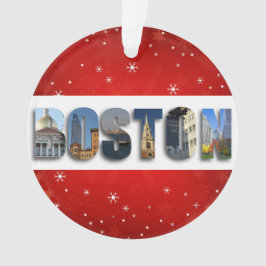 Boston Massachusetts City Reisfoto's kerstmis Ornament