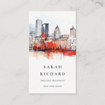 Boston Massachusetts City Scape Waterverf Reizen