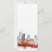 Boston Massachusetts City Scape Wedding Menu Kaart (Achterkant)