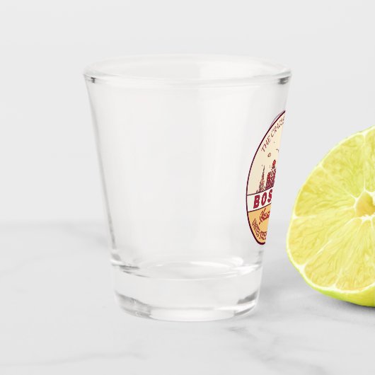 Boston Massachusetts City Skyline Emblem Shot Glas (Links)