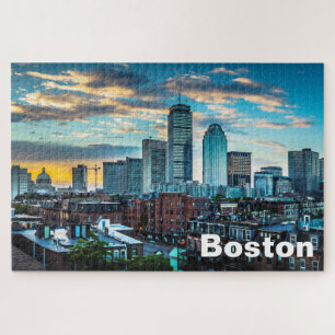 Boston Massachusetts City Skyline Jigzaag Puzzle Legpuzzel