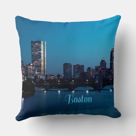 Boston Massachusetts City Skyline Kussen (Achterkant)