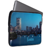 Boston Massachusetts City Skyline Laptop Sleeve (Voorkant Rechts)