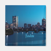 Boston Massachusetts City Skyline Magneet (Voorkant)