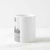 Boston Massachusetts City Skyline met Map Koffiemok (Center)