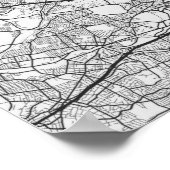 Boston Massachusetts City Skyline met Map Poster (Hoek)