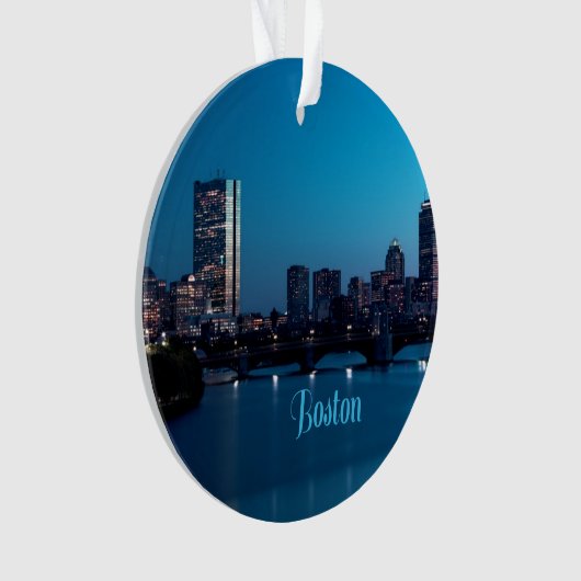 Boston Massachusetts City Skyline Ornament (voorkant)