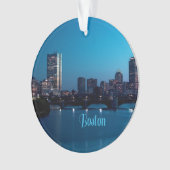 Boston Massachusetts City Skyline Ornament (voorkant)
