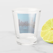Boston Massachusetts City Skyline Shot Glas (Achterkant)