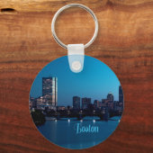 Boston Massachusetts City Skyline Sleutelhanger (Voorkant)