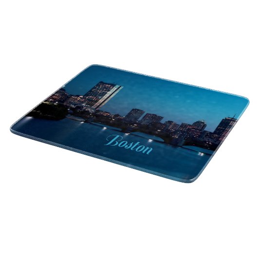 Boston Massachusetts City Skyline Snijplank (Hoek)