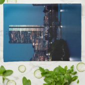 Boston Massachusetts City Skyline Theedoek (Gevouwen)