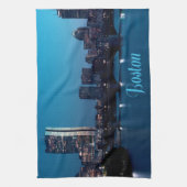 Boston Massachusetts City Skyline Theedoek (Verticaal)