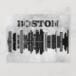 Boston Massachusetts City Skyline Travel Briefkaart