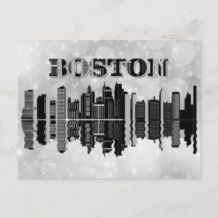 Boston Massachusetts City Skyline Travel Briefkaart