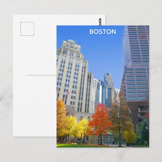 Boston Massachusetts City Skyline Travel Photo Briefkaart (Voorkant / Achterkant)