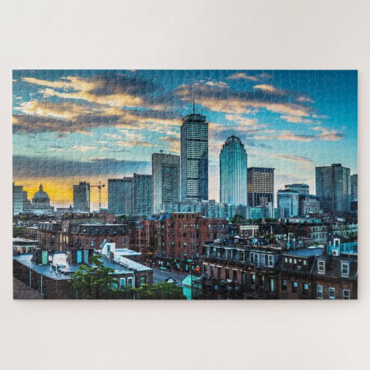 Boston Massachusetts City Skyline Travel Photo Legpuzzel (Horizontaal)